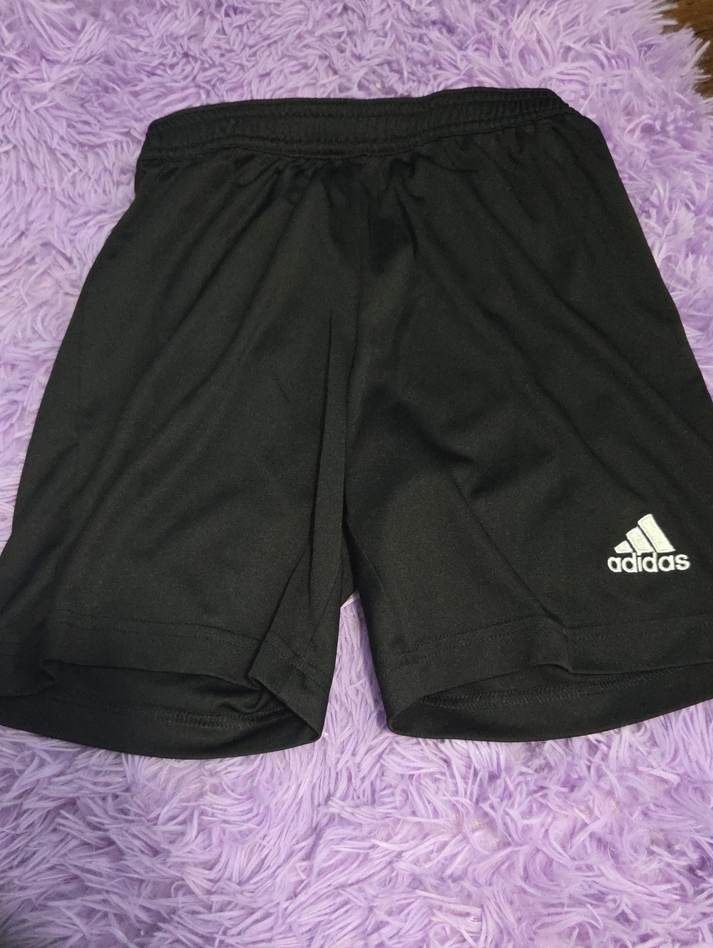 adidas Black Kids Athletic Training Shorts with Logo